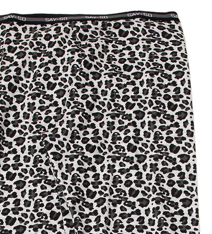 Say-So Leggings - Gråmelerad m. Leopard