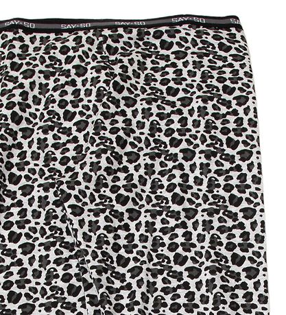 Say-So Leggings - Grey Melange w. Leopard