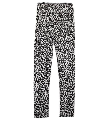 Say-So Leggings - Gråmelerad m. Leopard
