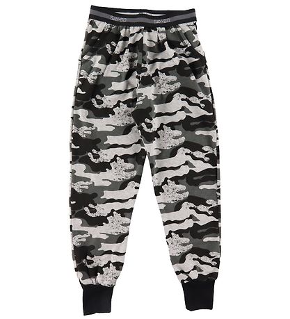 Say-So Pyjama Set - Grey Melange w. Camouflage