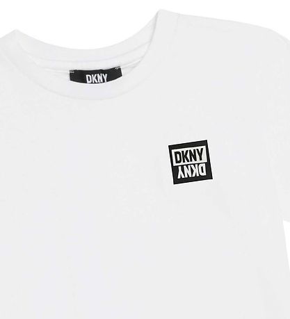 DKNY Stuttermabolur - Hvítur M. Lógó