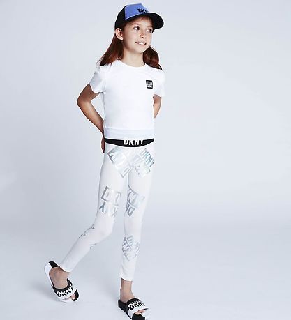 DKNY Stuttermabolur - Hvítur M. Lógó
