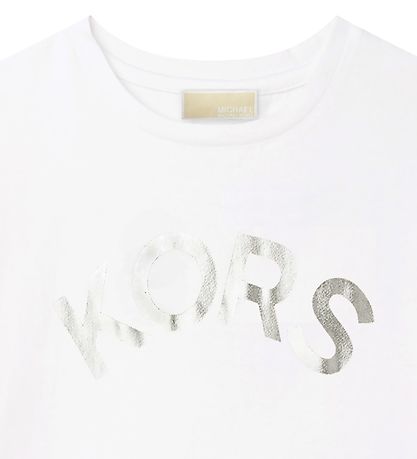 Michael Kors Stuttermabolur - Skera - Hvítt M. Silfur