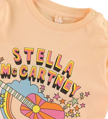 Stella McCartney Kids Stuttermabolur - Appelsína M. Giuitar
