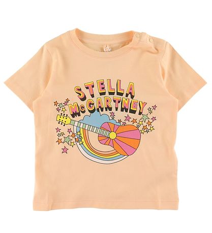 Stella McCartney Kids Stuttermabolur - Appelsína M. Giuitar