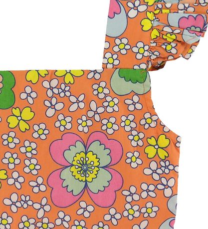 Stella McCartney Kids Top - Kurz geschnitten - Orange m. Blumen