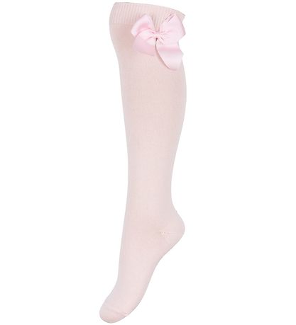 Condor Knestrømper m. Sløyfe - Rosa
