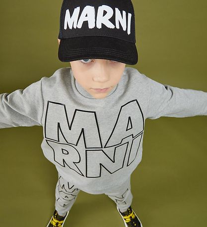 Marni Sweatshirt - Grijs Gevlekt m. Zwart