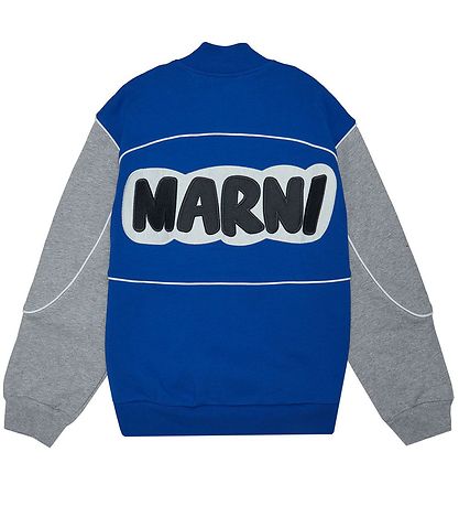 Marni Cardigan - Blauw/Grijs Gevlekt m. Print