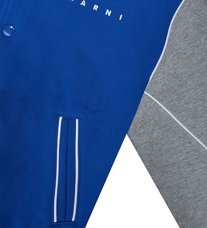 Marni Cardigan - Blauw/Grijs Gevlekt m. Print