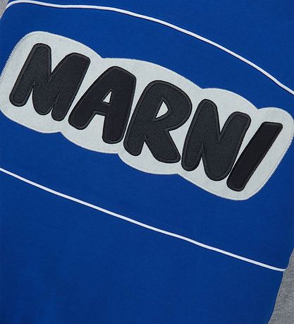Marni Cardigan - Blauw/Grijs Gevlekt m. Print