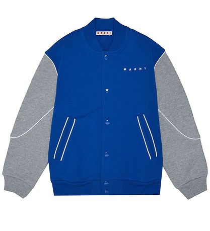 Marni Cardigan - Blauw/Grijs Gevlekt m. Print