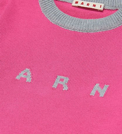 Marni Tröja - Stickad - Rosa m. Gråmelerad/Gul