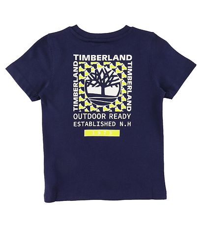 Timberland Stuttermabolur - Dökkblátt