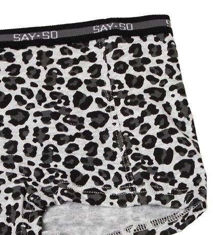Say-So Hipsters - Grey Melange w. Leopard