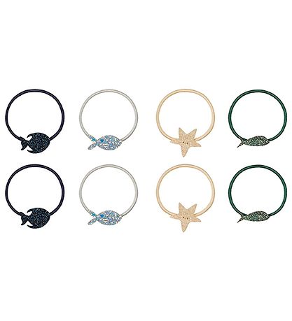 Mimi & Lula Elastic Hair Bands - 8-Pack - Little Fish Under The