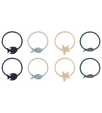 Mimi & Lula Elastic Hair Bands - 8-Pack - Little Fish Under The 