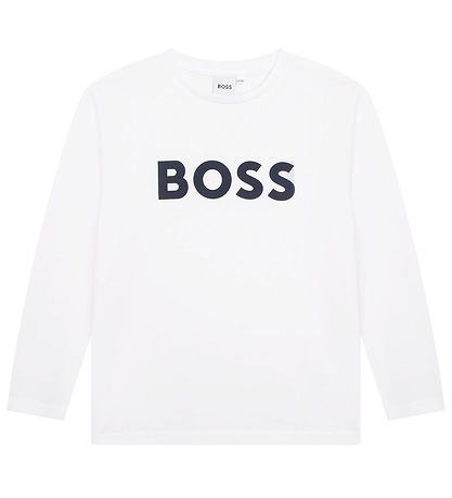 BOSS Bluse - Weiß m. Navy
