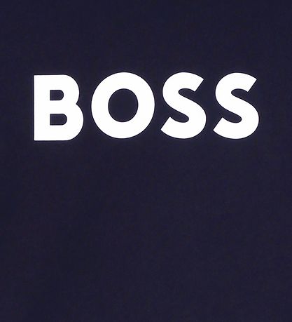 BOSS T-shirt - Navy w. White