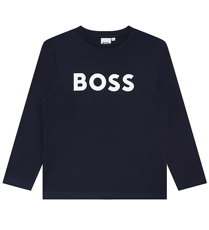 BOSS Bluse - Navy m. Weiß
