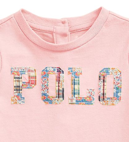 Polo Ralph Lauren Stuttermabolur - Horfa á Hill - Bleikt M. Polo