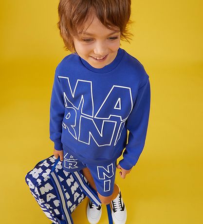 Marni Sweat Shorts - Blue w. White