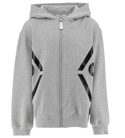Philipp Plein Cardigan - Grey Melange w. Black