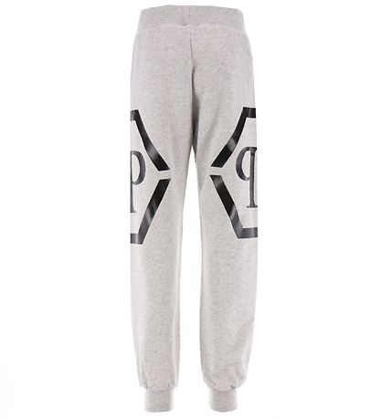 Philipp Plein Sweatpants - Grey Melange w. Black