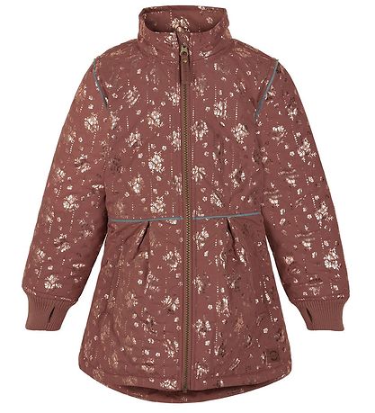 Mikk-Line Thermo Jacket - Russet w. Flowers