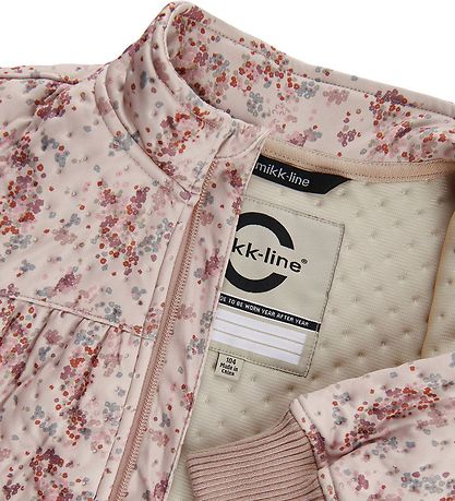 Mikk-Line Thermojacke - Recycelt - Nougat m. Blumen