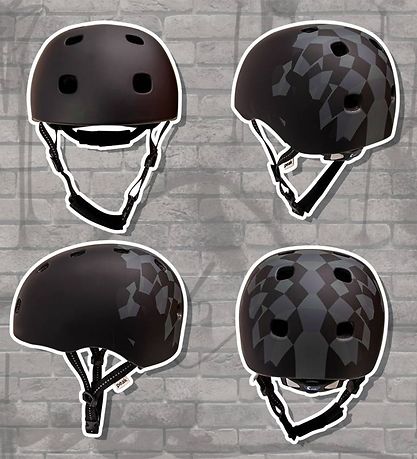 Crazy Safety Fahrradhelm - Rampe - Black Quadrate