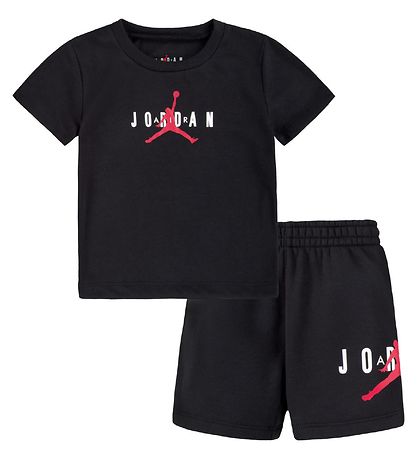 Jordan T-shirt/Sweat Shorts - Black w. Logo