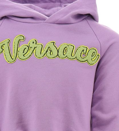 Versace Sweat Dress w. Hood - Baby Violet/Acid Lime