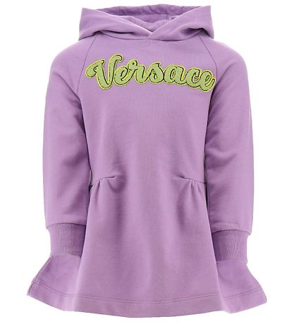 Versace Sweat Dress w. Hood - Baby Violet/Acid Lime