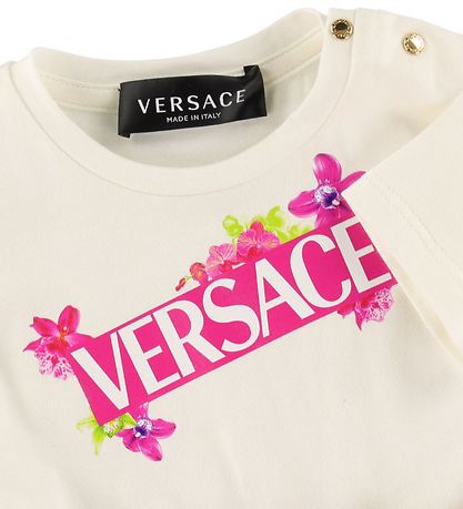 Versace Dress - Orchid - White/Black w. Pink