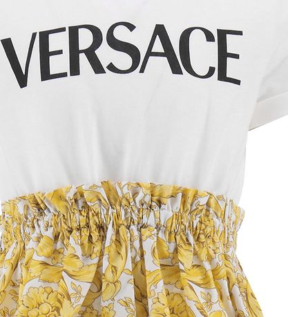 Versace Dress - Baroque - White/Gold