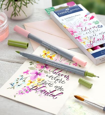 Faber-Castell Tússlitir - 6 Stk. - Lettering