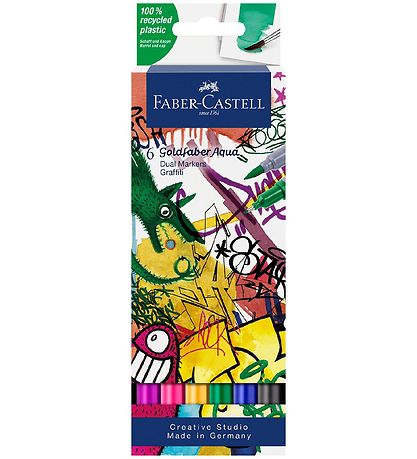 Faber-Castell Tuschpennor - 6 st. - Graffiti