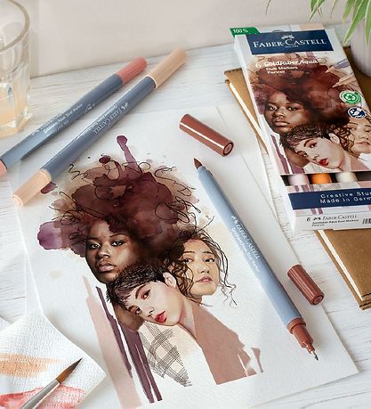 Faber-Castell Tússlitir - 6 Stk. - Andlitsmynd