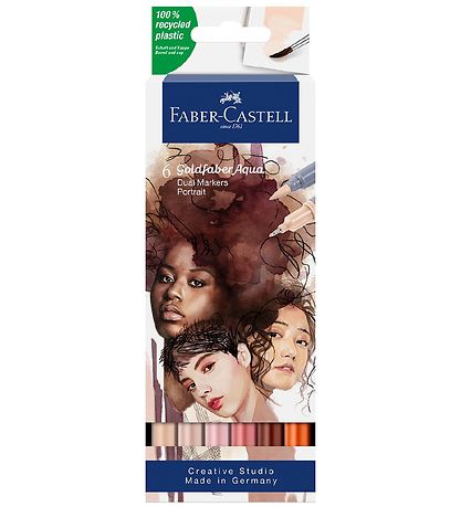 Faber-Castell Tússlitir - 6 Stk. - Andlitsmynd