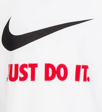 Nike Stuttermabolur - Hvítt/Rautt