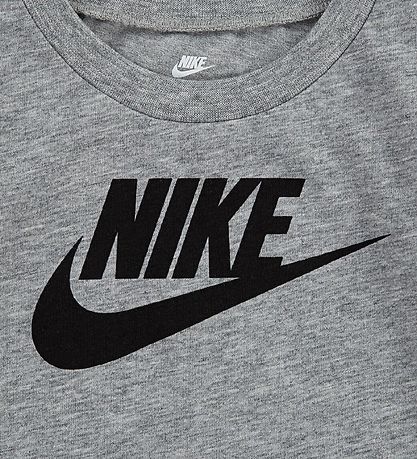 Nike Stuttermabolur - Dark Grey Heather