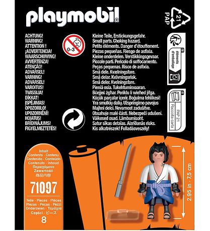 Playmobil Naruto - Sasuke - 71097 - 8 Partar