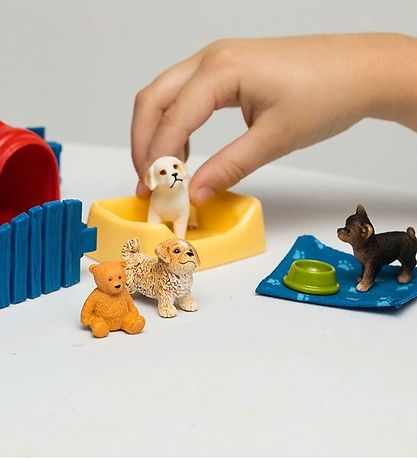 Schleich Farm World - Løbegård Til Hvalpe - 13 Partar - 42480