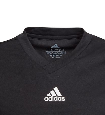 adidas Performance Bluse - Team BASIS Tee Y - Schwarz