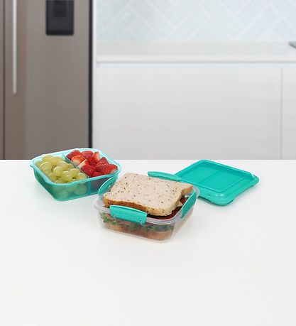 Sistema Lunchbox - Lunch Stack Square - 1.24 L - Turquoise