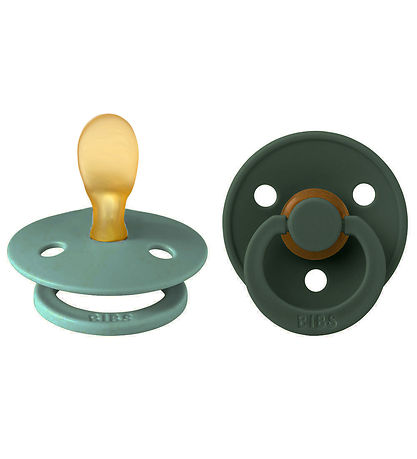BIBS Colour Pacifiers - 2-Pack - Size 2 - Symmetrical - Sage/Hun