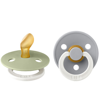 BIBS Colour Glow Pacifiers - 2-Pack - Size 1 - Anatomical - Sage