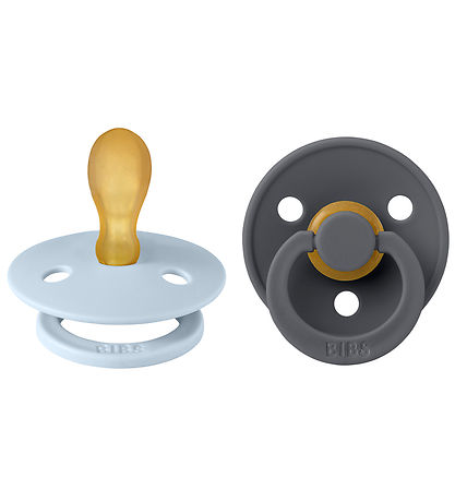 BIBS Colour Pacifiers - 2-Pack - Size 2 - Symmetrical - Iron/Bab