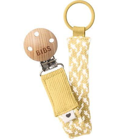 BIBS Dummy Clip - Wicker - Pale Butter/Ivory